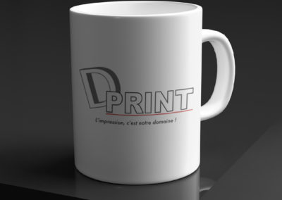 Impression de mugs blanc personnalisé en sublimation