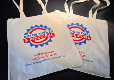 Totes bags imprimés en sérigraphie pour Autos, pièces et industrie à Aubange !